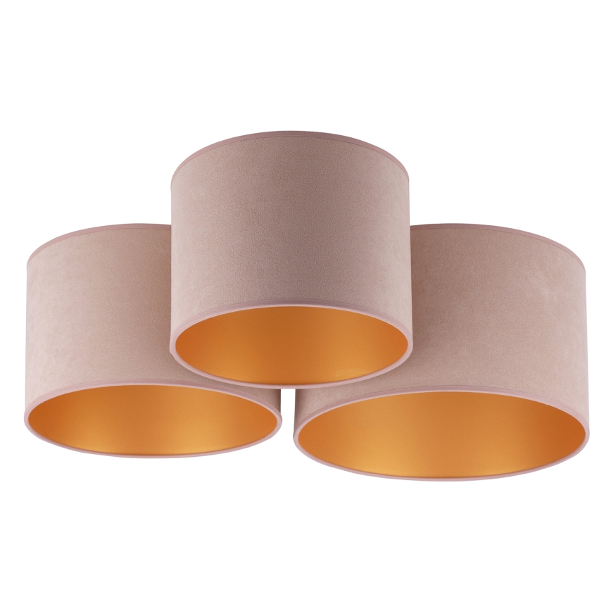 Duolla - Taklampa ROLLER TRIO 3xE27/60W/230V brun