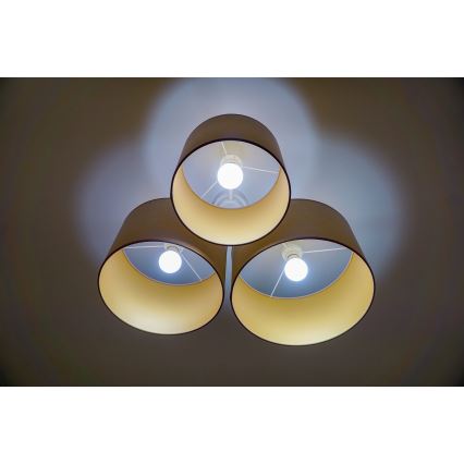 Duolla - Taklampa ROLLER TRIO 3xE27/60W/230V brun