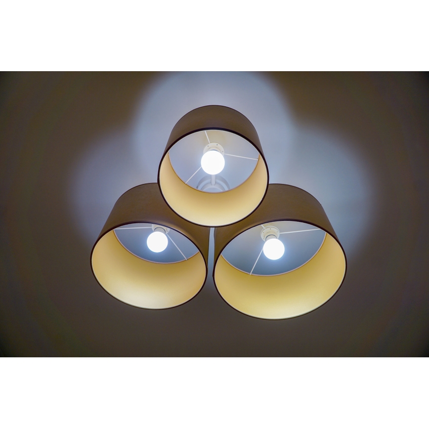 Duolla - Taklampa ROLLER TRIO 3xE27/60W/230V brun