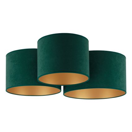 Duolla - Taklampa ROLLER TRIO 3xE27/60W/230V grön/guld