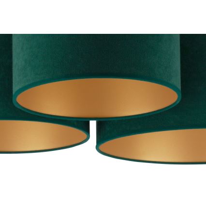 Duolla - Taklampa ROLLER TRIO 3xE27/60W/230V grön/guld