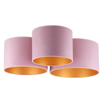 Duolla - Taklampa ROLLER TRIO 3xE27/60W/230V rosa