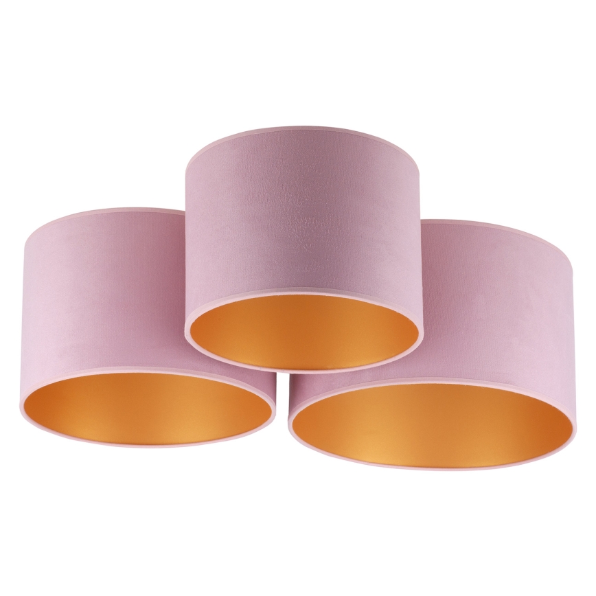 Duolla - Taklampa ROLLER TRIO 3xE27/60W/230V rosa