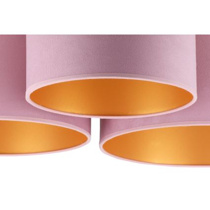 Duolla - Taklampa ROLLER TRIO 3xE27/60W/230V rosa