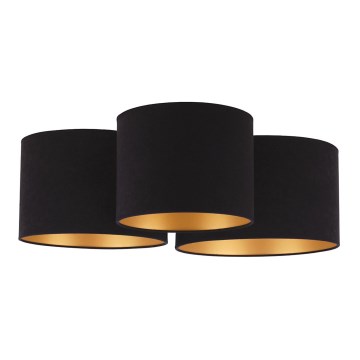 Duolla - Taklampa ROLLER TRIO 3xE27/60W/230V svart/guld