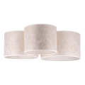Duolla - Taklampa ROLLER TRIO 3xE27/60W/230V vit/guld
