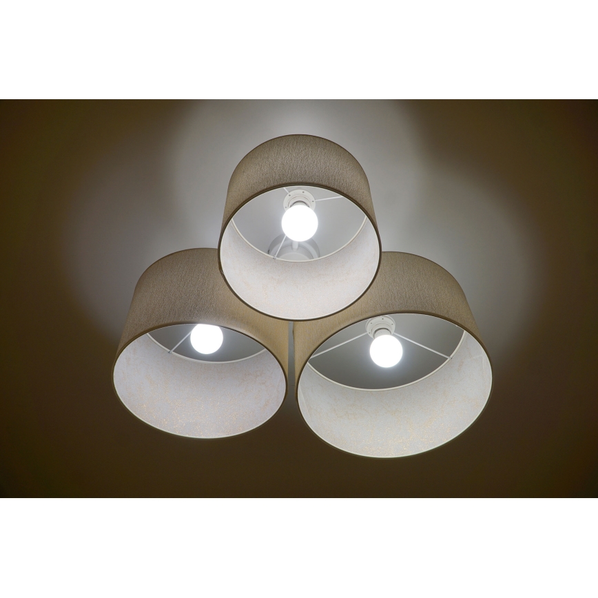 Duolla - Taklampa ROLLER TRIO 3xE27/60W/230V vit/guld