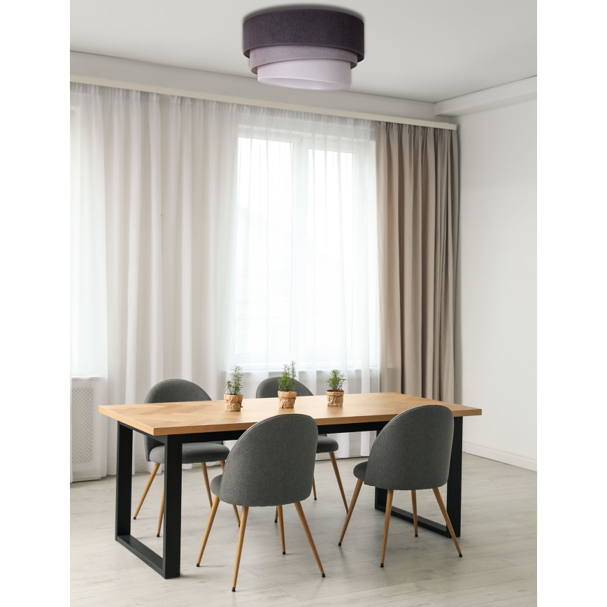 Duolla - Taklampa TRIO 1xE27/15W/230V diameter 45 cm antracit/grå/vit