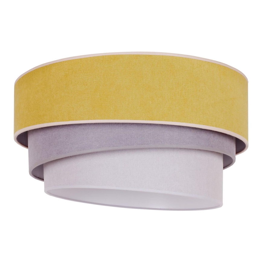 Duolla - Taklampa TRIO 1xE27/15W/230V diameter 45 cm gul/grå/vit