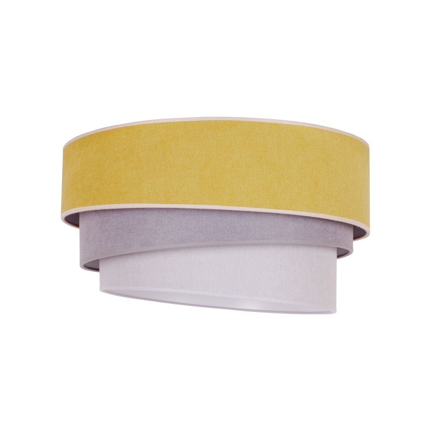 Duolla - Taklampa TRIO 1xE27/15W/230V diameter 45 cm gul/grå/vit