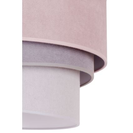 Duolla - Taklampa TRIO 1xE27/15W/230V diameter 45 cm rosa/grå/vit