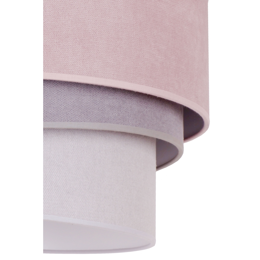 Duolla - Taklampa TRIO 1xE27/15W/230V diameter 45 cm rosa/grå/vit