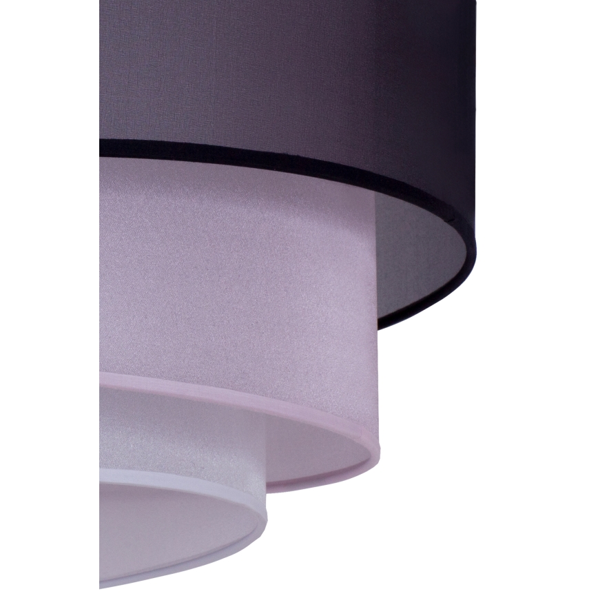Duolla - Taklampa TRIO 1xE27/15W/230V diameter 45 cm svart/rosa/silver