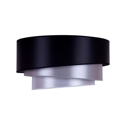 Duolla - Taklampa TRIO 1xE27/15W/230V diameter 45 cm svart/silver