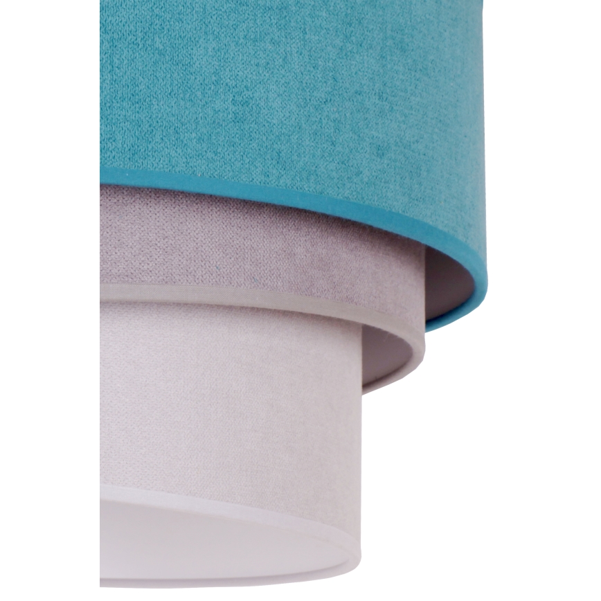 Duolla - Taklampa TRIO 1xE27/15W/230V diameter 45 cm turkos/grå/vit
