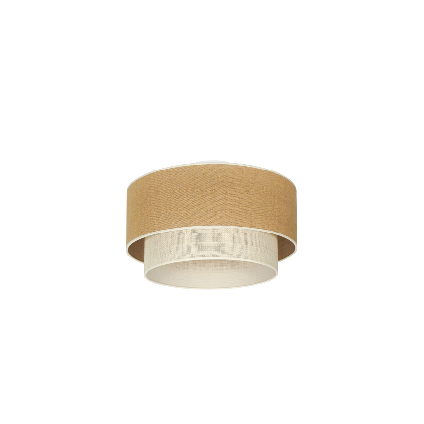 Duolla - Taklampa YUTE BOHO 1xE27/15W/230V diameter 45 cm brun/grädde