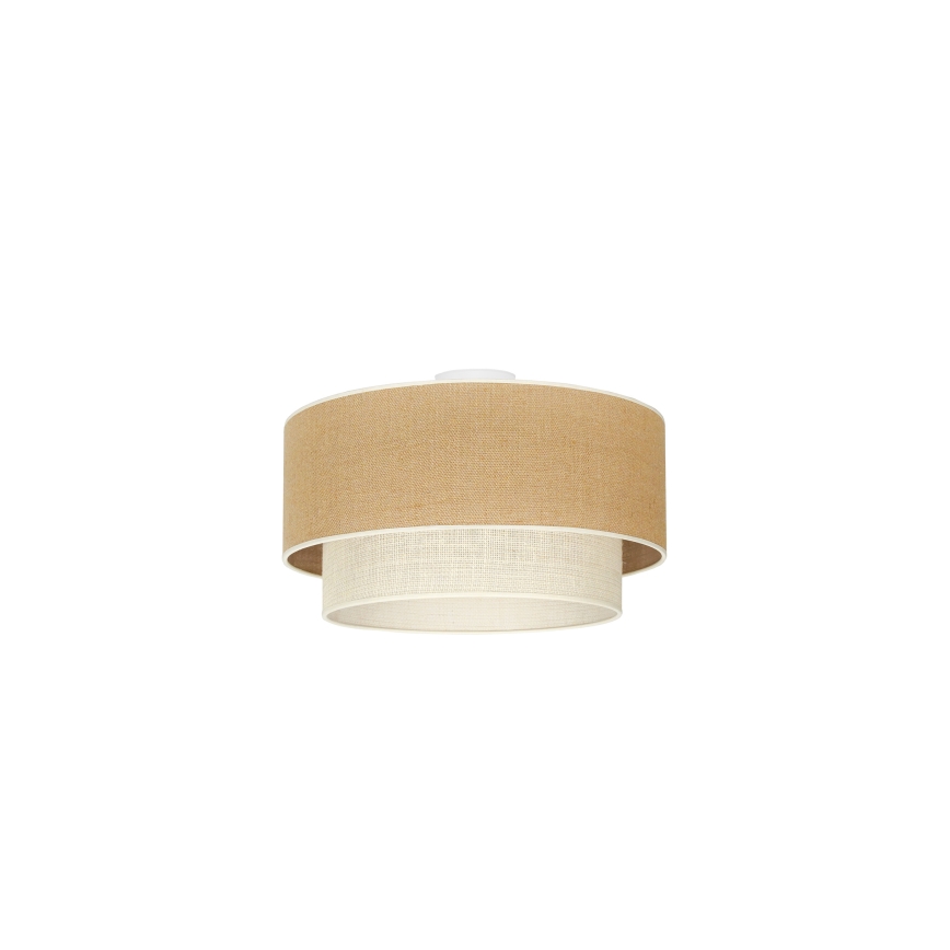 Duolla - Taklampa YUTE BOHO 1xE27/15W/230V diameter 45 cm brun/grädde