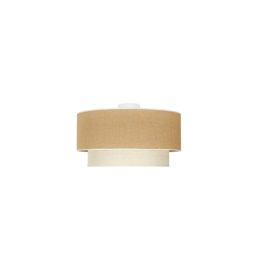 Duolla - Taklampa YUTE BOHO 1xE27/15W/230V diameter 45 cm brun/grädde