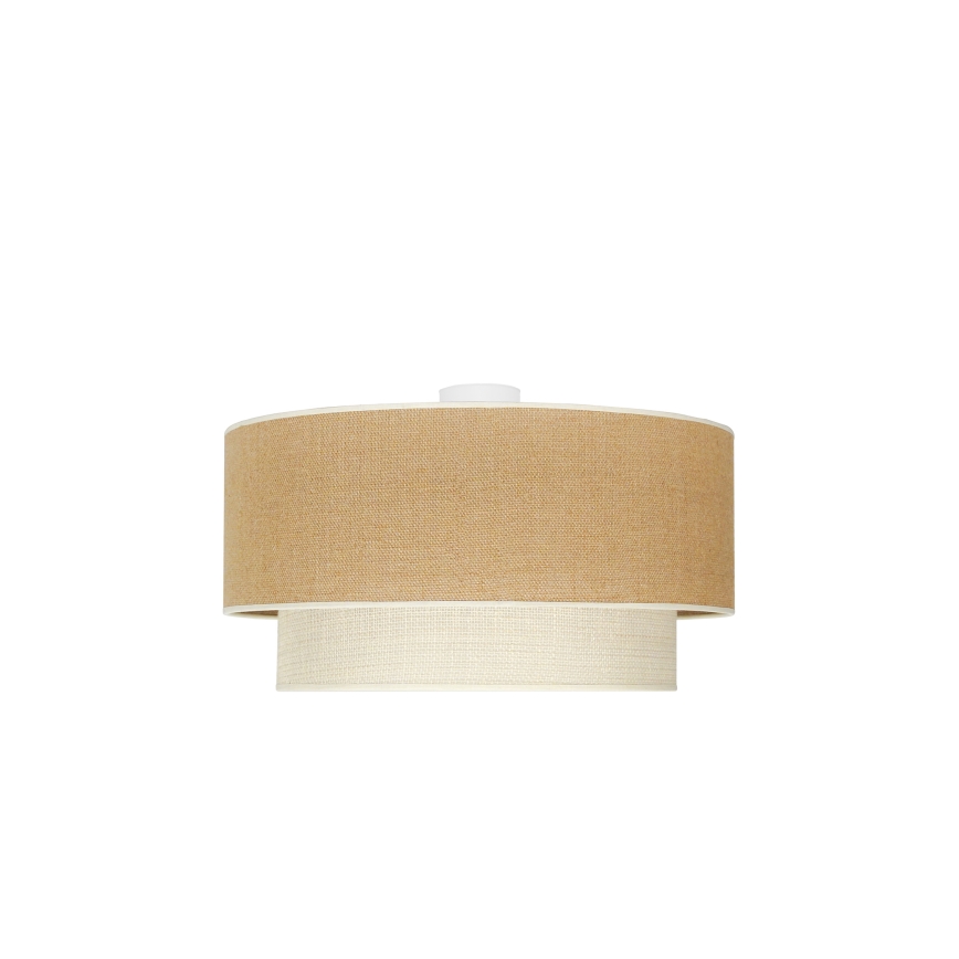 Duolla - Taklampa YUTE BOHO 3xE27/15W/230V diameter 60 cm brun/grädde
