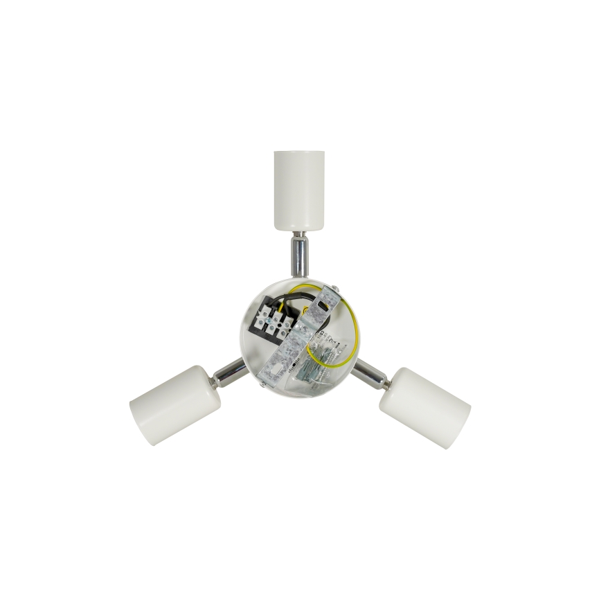 Duolla - Taklampa YUTE BOHO 3xE27/15W/230V diameter 60 cm brun/grädde