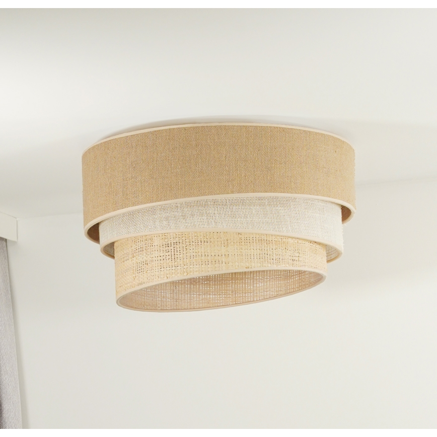 Duolla - Taklampa YUTE TRIO 1xE27/15W/230V diameter 45 cm brun/grå/beige