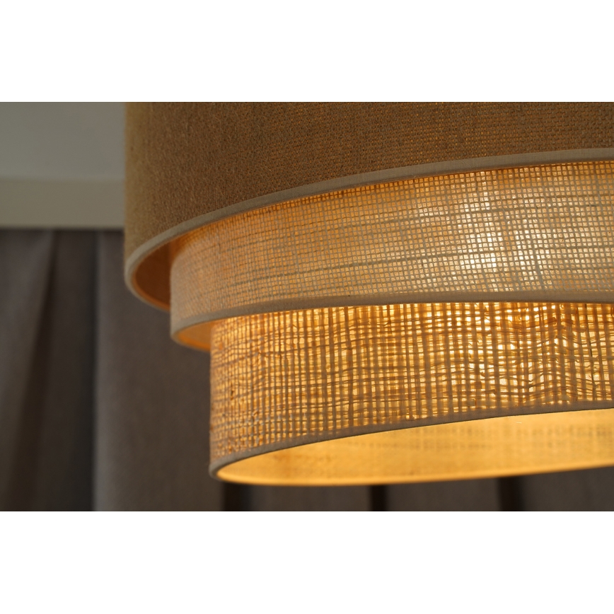 Duolla - Taklampa YUTE TRIO 1xE27/15W/230V diameter 45 cm brun/grå/beige