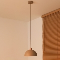 Duolla - Takpendel IRONLINE med vajer 1xE27/15W/230V Ø 27 cm beige/koppar