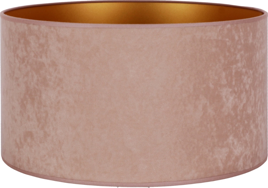 Duolla - Universal lampskärm VELVET E27 diameter 35 cm rosa/guld
