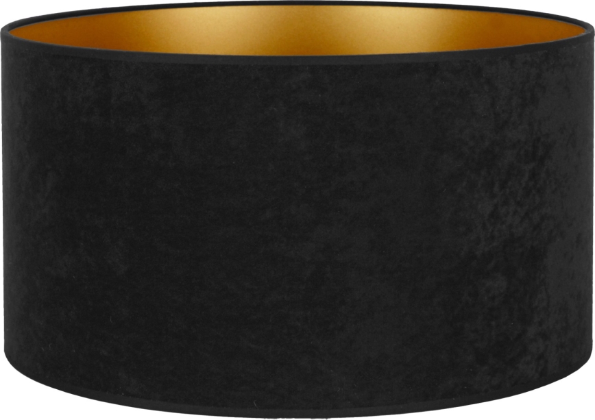 Duolla - Universal lampskärm VELVET E27 diameter 35 cm svart/guld