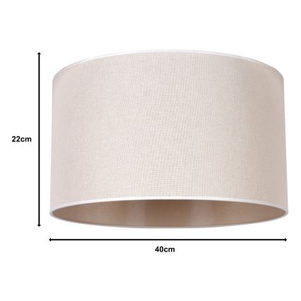 Duolla - Universell lampskärm ROLLER E27 diameter 40 cm beige
