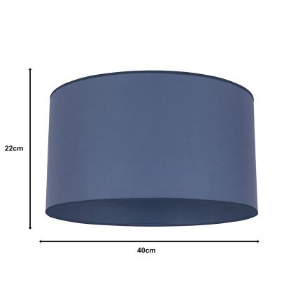 Duolla - Universell lampskärm ROLLER E27 diameter 40 cm blå
