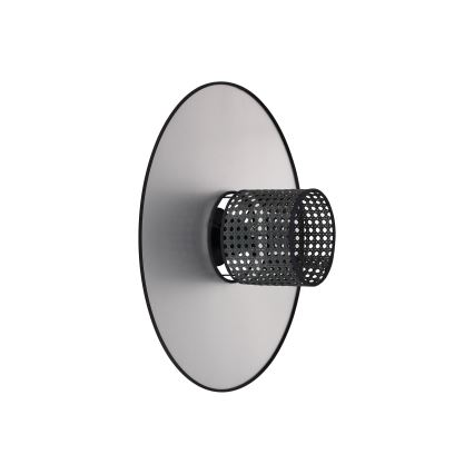 Duolla - Vägglampa TOKYO RATTAN 1xE27/15W/230V diameter 50 cm silver/svart