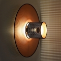 Duolla - Vägglampa TOKYO SHINY 1xE27/15W/230V diameter 50 cm koppar/svart