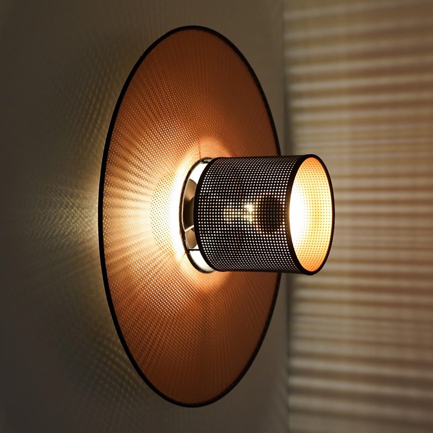 Duolla - Vägglampa TOKYO SHINY 1xE27/15W/230V diameter 50 cm koppar/svart