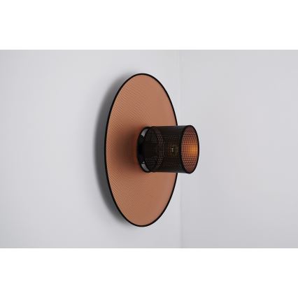 Duolla - Vägglampa TOKYO SHINY 1xE27/15W/230V diameter 50 cm koppar/svart