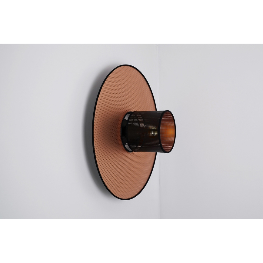 Duolla - Vägglampa TOKYO SHINY 1xE27/15W/230V diameter 50 cm koppar/svart