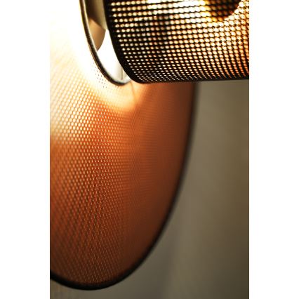 Duolla - Vägglampa TOKYO SHINY 1xE27/15W/230V diameter 50 cm koppar/svart