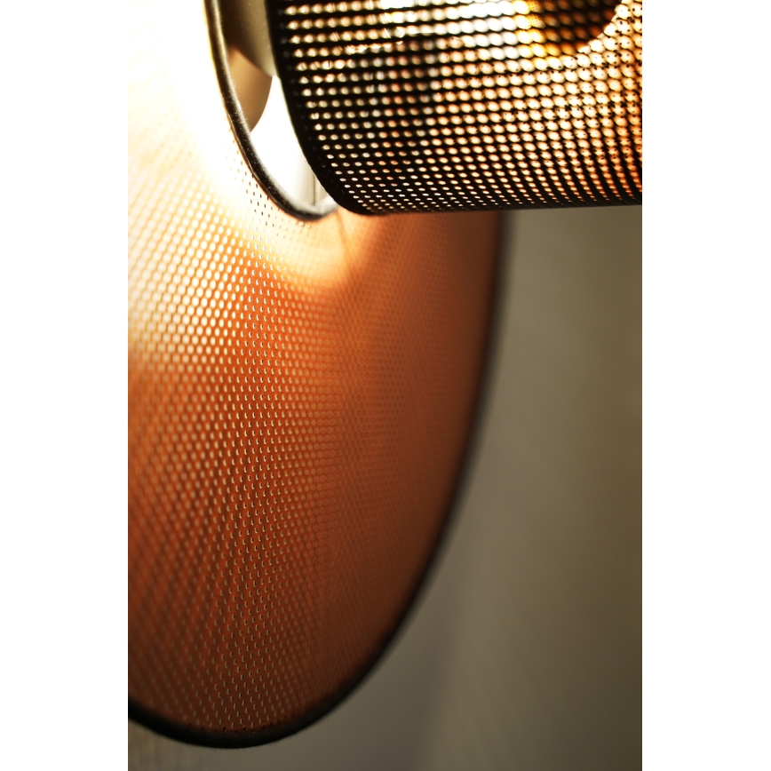 Duolla - Vägglampa TOKYO SHINY 1xE27/15W/230V diameter 50 cm koppar/svart
