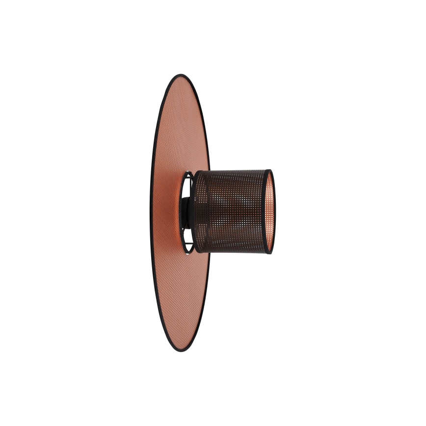 Duolla - Vägglampa TOKYO SHINY 1xE27/15W/230V diameter 50 cm koppar/svart