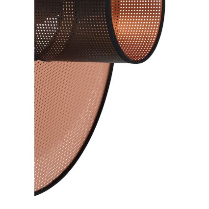 Duolla - Vägglampa TOKYO SHINY 1xE27/15W/230V diameter 50 cm koppar/svart
