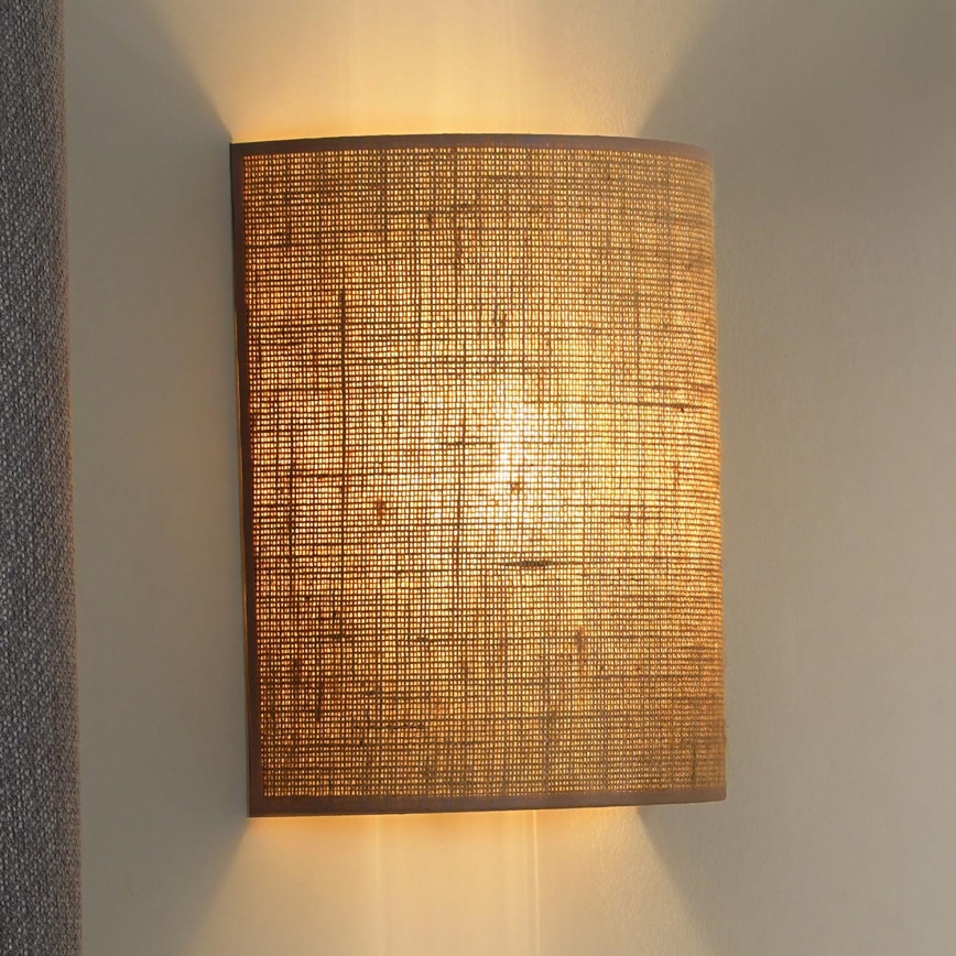Duolla - Vägglampa YUTE 1xE27/15W/230V diameter 20 cm brun