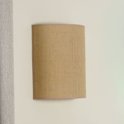 Duolla - Vägglampa YUTE 1xE27/15W/230V diameter 20 cm brun