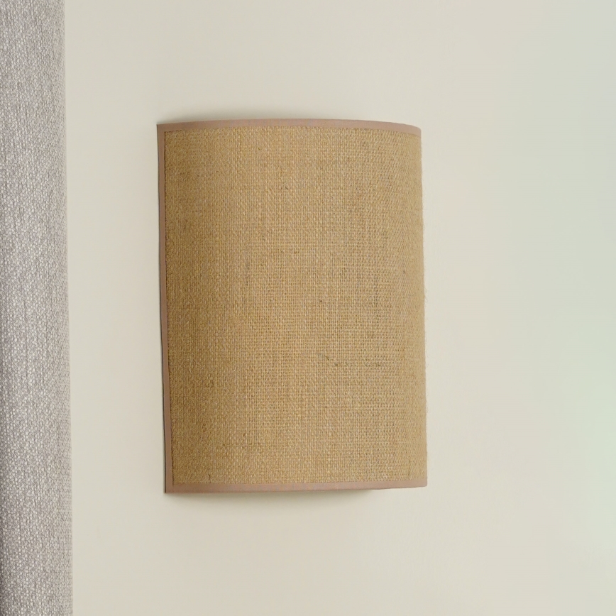 Duolla - Vägglampa YUTE 1xE27/15W/230V diameter 20 cm brun