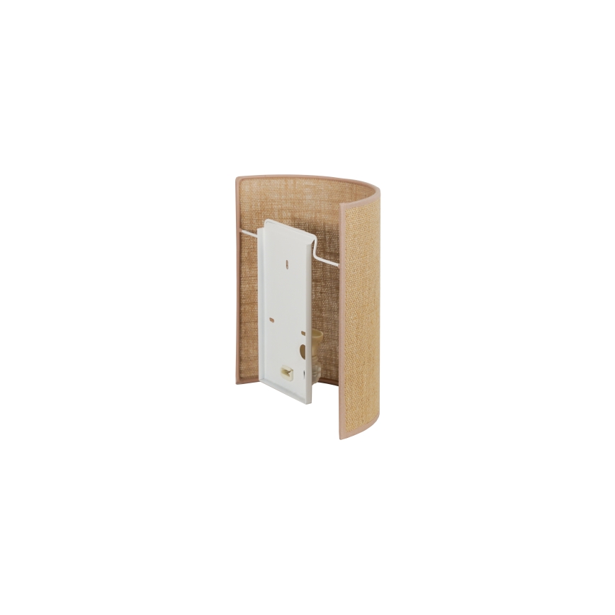 Duolla - Vägglampa YUTE 1xE27/15W/230V diameter 20 cm brun