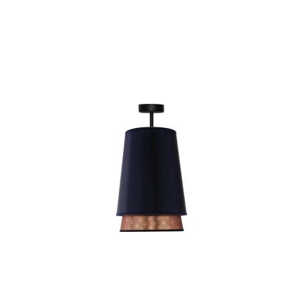 Duolla - Ytmonterad ljuskrona BELL SHINY 1xE27/15W/230V diameter 25 cm blå/koppar