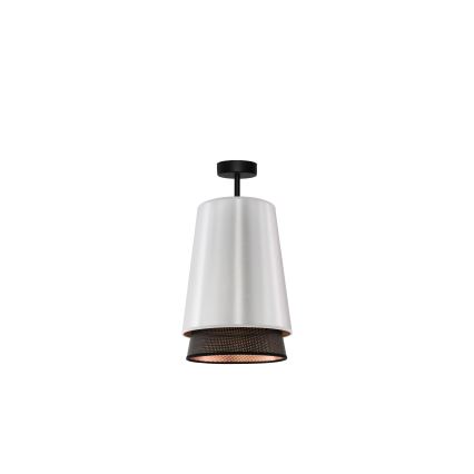 Duolla - Ytmonterad ljuskrona BELL SHINY 1xE27/15W/230V diameter 25 cm silver/svart