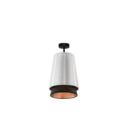 Duolla - Ytmonterad ljuskrona BELL SHINY 1xE27/15W/230V diameter 25 cm silver/svart