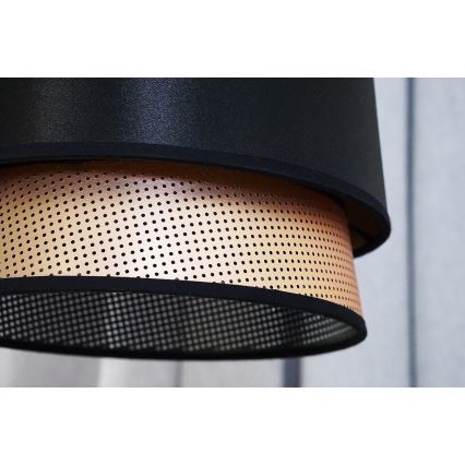 Duolla - Ytmonterad ljuskrona BELL SHINY 1xE27/15W/230V diameter 25 cm svart/koppar
