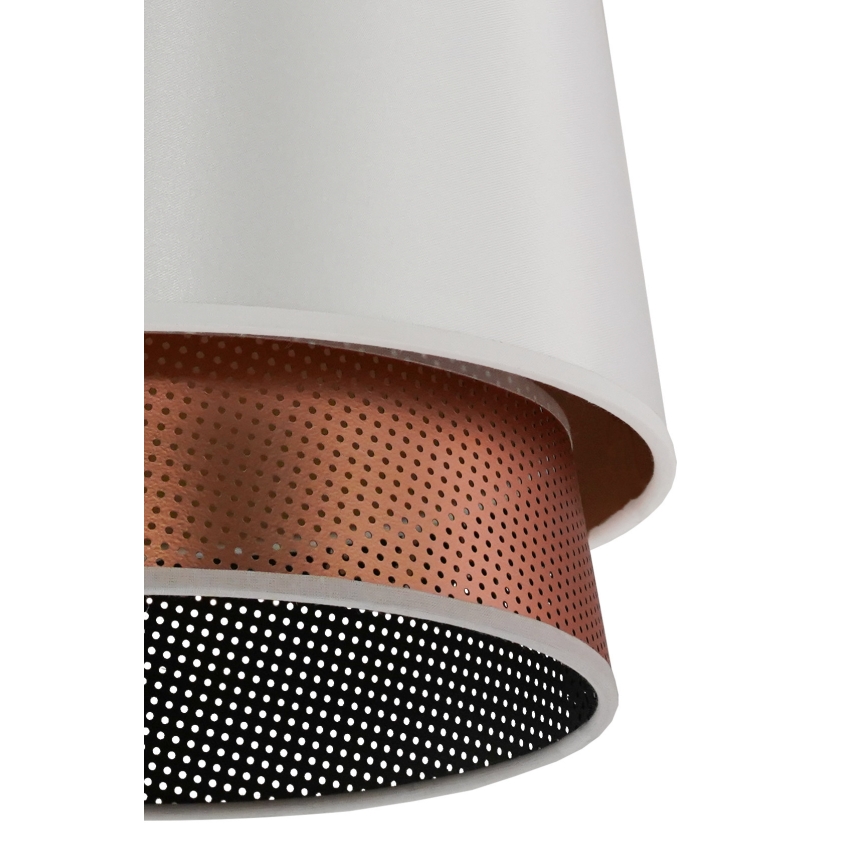 Duolla - Ytmonterad ljuskrona BELL SHINY 1xE27/15W/230V diameter 25 cm vit/koppar