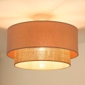 Duolla - Ytmonterad ljuskrona  BOHO 1xE27/15W/230V diameter 45 cm beige/brun